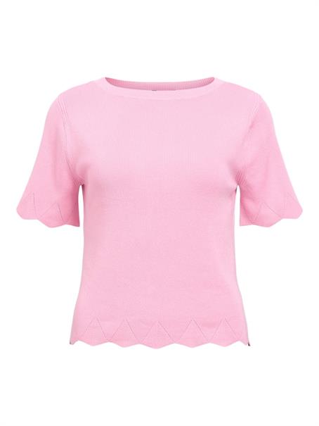 OBJALY RE S/S BOATNECK KNIT TOP 145 begonia pink