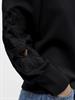 OBJANDREA RE L/S O-NECK CUTOUT TOP DIV black