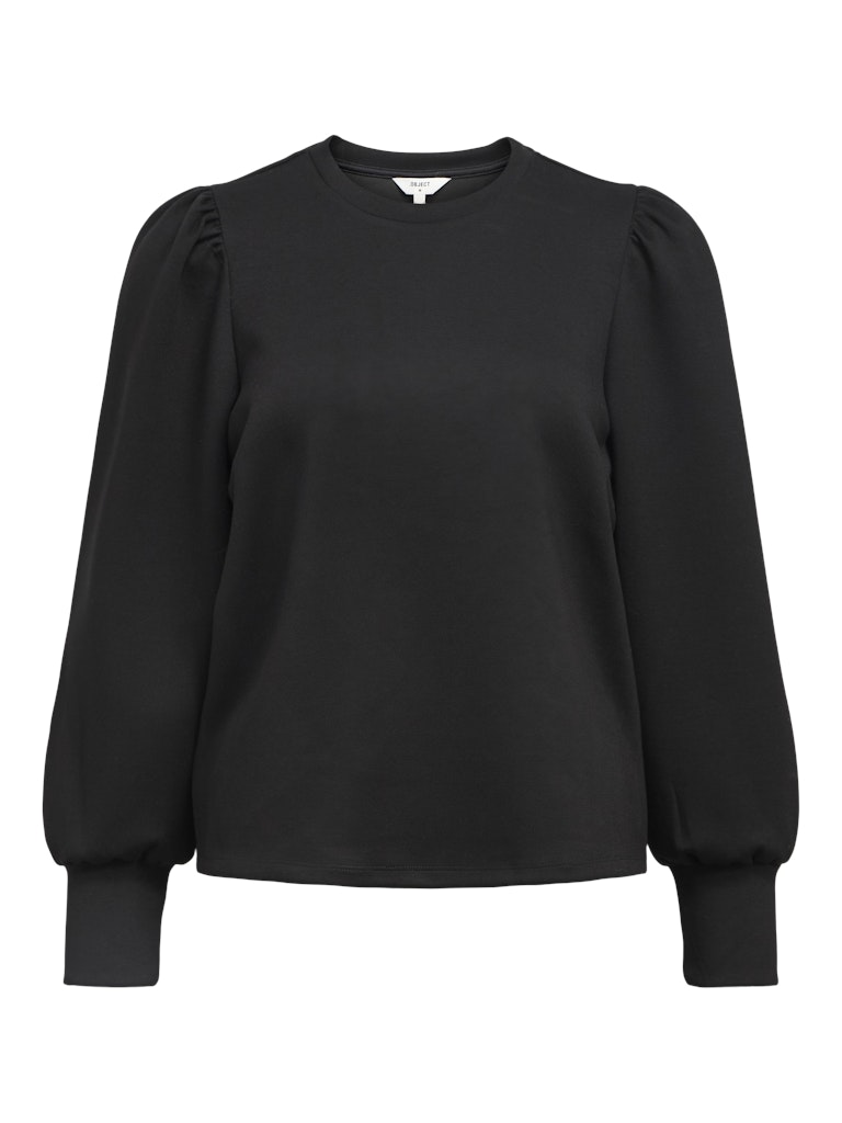 Object Top O-Neck Polyester-Viskose-Elasthan Black