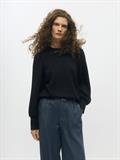 OBJANDREA RE L/S O-NECK TOP NOOS black