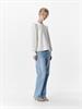 OBJANDREA RE L/S O-NECK TOP NOOS white sand