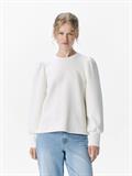 OBJANDREA RE L/S O-NECK TOP NOOS white sand