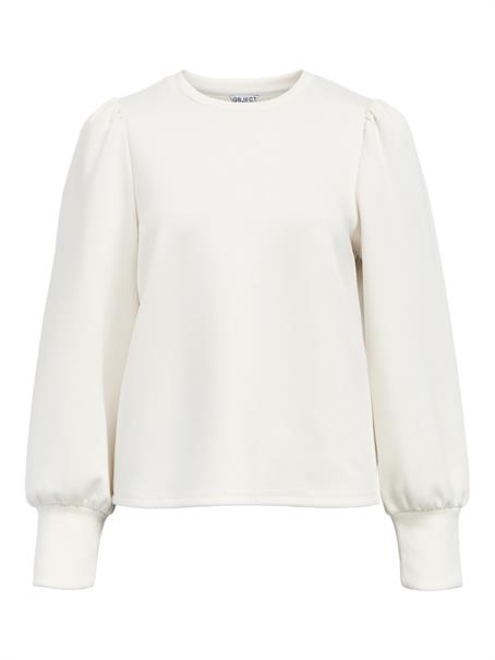 OBJANDREA RE L/S O-NECK TOP NOOS white sand