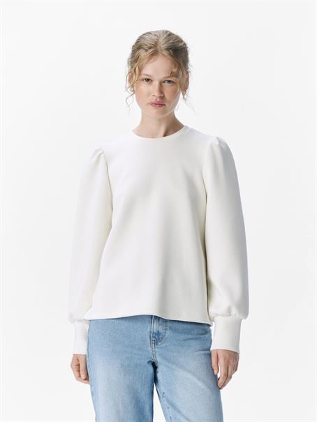 OBJANDREA RE L/S O-NECK TOP NOOS white sand