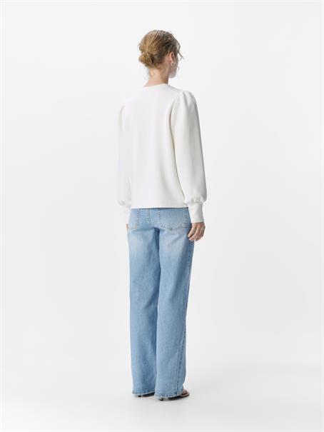 OBJANDREA RE L/S O-NECK TOP NOOS white sand