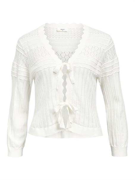 OBJANIKA L/S RE KNIT CARDIGAN 139 cloud dancer