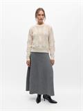 OBJARONA L/S RE KNIT PULLOVER 146 birch