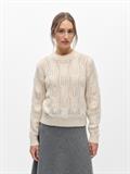 OBJARONA L/S RE KNIT PULLOVER 146 birch