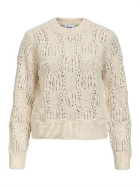 OBJARONA L/S RE KNIT PULLOVER 146 birch