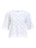 OBJAVA 2/4 LO O-NECK TOP NOOS white