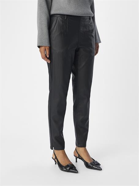 OBJBELLE LISA COATED PANT NOOS black