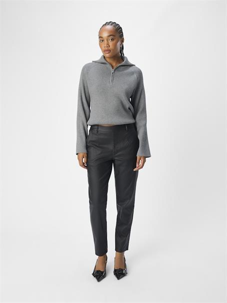 OBJBELLE LISA COATED PANT NOOS black
