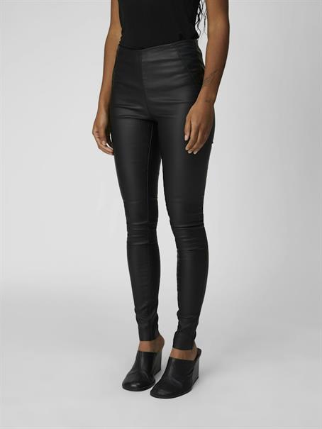 OBJBELLE MW COATED LEGGINGS NOOS black