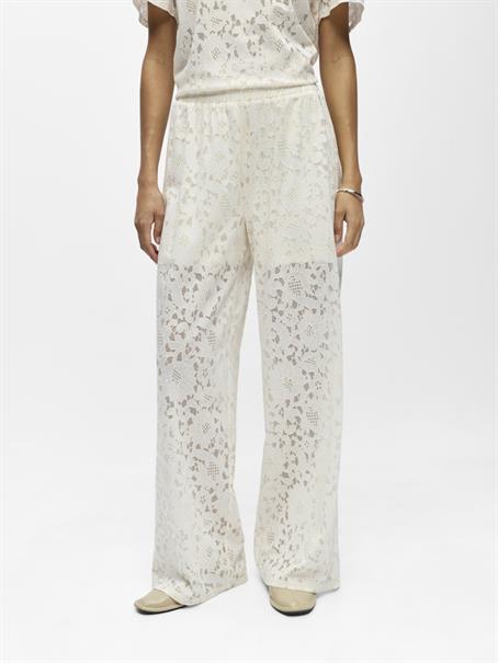 OBJBIANCA MW WIDE PANT DIV white sand