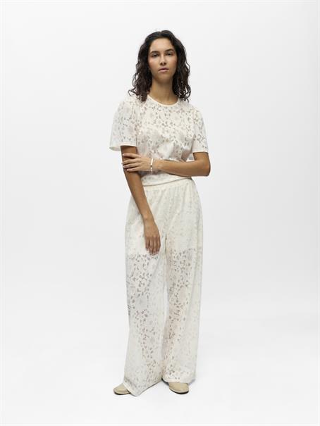 OBJBIANCA MW WIDE PANT DIV white sand