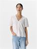 OBJBITTEN S/S RE V-NECK TOP DIV cloud dancer