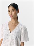 OBJBITTEN S/S RE V-NECK TOP DIV cloud dancer