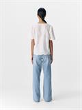 OBJBITTEN S/S RE V-NECK TOP DIV cloud dancer