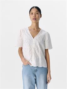 OBJBITTEN S/S RE V-NECK TOP DIV cloud dancer