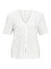 OBJBITTEN S/S RE V-NECK TOP DIV cloud dancer