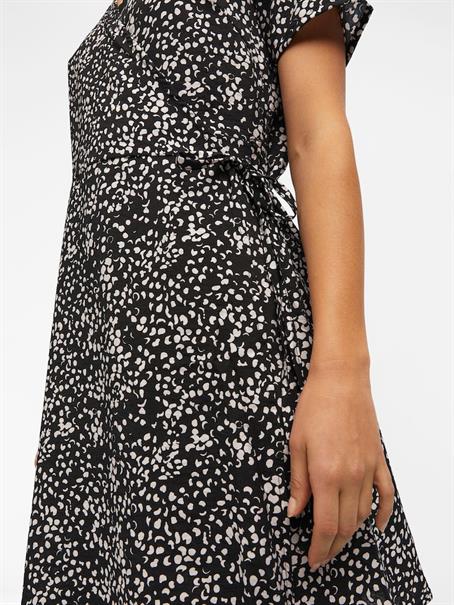 OBJCAMILLA S/S SHORT WRAP DRESS PB14 black