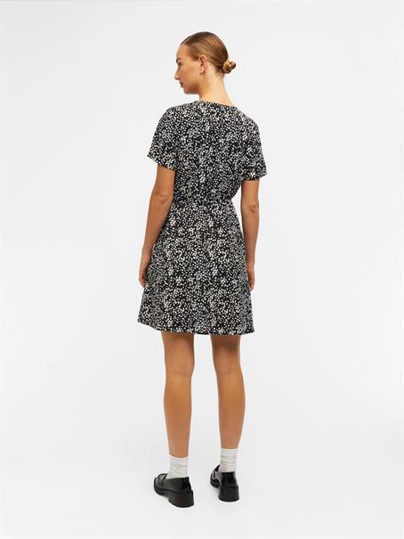 OBJCAMILLA S/S SHORT WRAP DRESS PB14 black