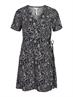 OBJCAMILLA S/S SHORT WRAP DRESS PB14 black