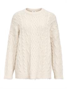 OBJDALLAS MILO LS PULLOVER E AW FAIR 24 white sand