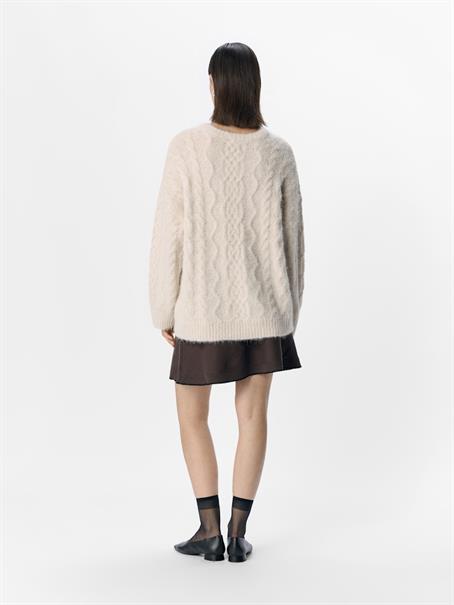 OBJDALLAS MILO LS PULLOVER E AW FAIR 24 white sand