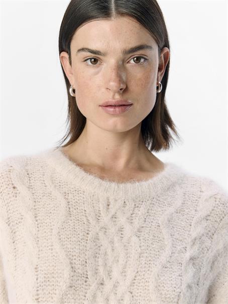 OBJDALLAS MILO LS PULLOVER E AW FAIR 24 white sand