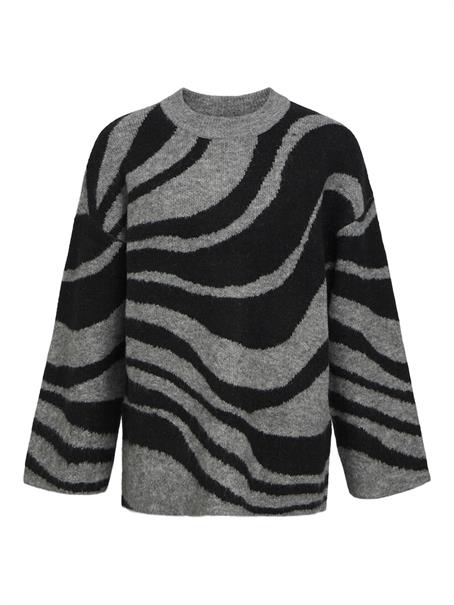 OBJDIANA LO L/S KNIT PULLOVER NOOS medium grey melange
