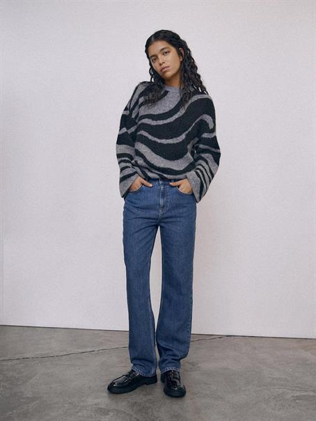 OBJDIANA LO L/S KNIT PULLOVER NOOS medium grey melange