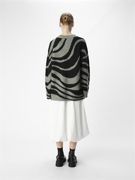 OBJDIANA LO L/S KNIT PULLOVER NOOS medium grey melange