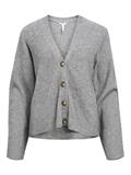 OBJDITTE RE L/S KNIT CARDIGAN NOOS medium grey melange
