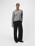 OBJDITTE RE L/S KNIT CARDIGAN NOOS medium grey melange