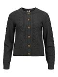 OBJDORIS RE L/S KNIT CARDIGAN NOOS dark grey melange