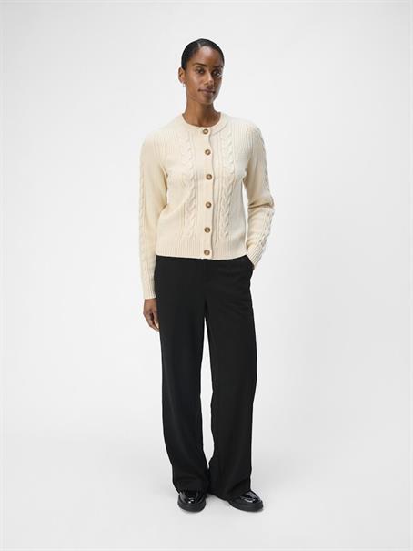 OBJDORIS RE L/S KNIT CARDIGAN NOOS sandshell