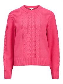 OBJDORIS RE L/S KNIT PULLOVER NOOS hot pink