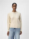 OBJDORIS RE L/S KNIT PULLOVER NOOS sandshell