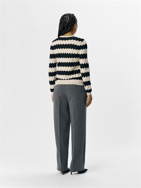 OBJEBBA L/S RE KNIT PULLOVER NOOS sandshell