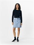 OBJELLEN HW SHORT DENIM SKIRT NOOS light blue denim