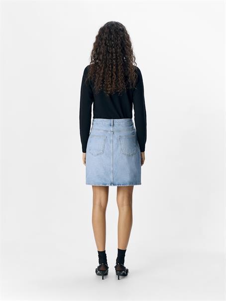 OBJELLEN HW SHORT DENIM SKIRT NOOS light blue denim