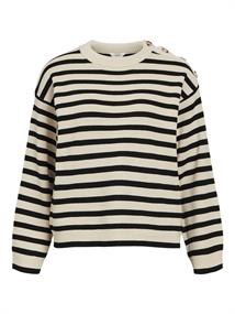 OBJELLY LO LS KNIT PULLOVER NOOS sandshell