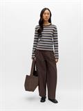 OBJESTER L/S RE KNIT PULLOVER NOOS seal brown