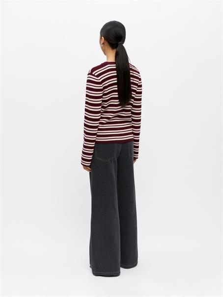 OBJESTER L/S RE KNIT PULLOVER NOOS windsor wine