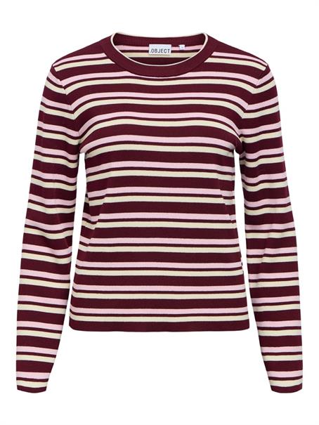 OBJESTER L/S RE KNIT PULLOVER NOOS windsor wine