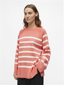OBJESTER LS KNIT TOP NOOS georgia peach
