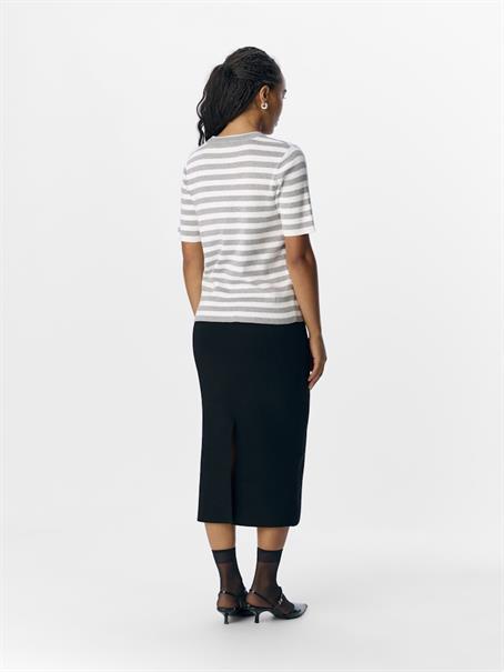 OBJESTER S/S NEW KNIT PULLOVER NOOS light grey melange