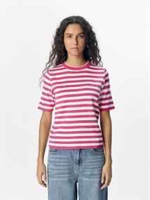 OBJESTER S/S NEW KNIT PULLOVER NOOS raspberry sorbet