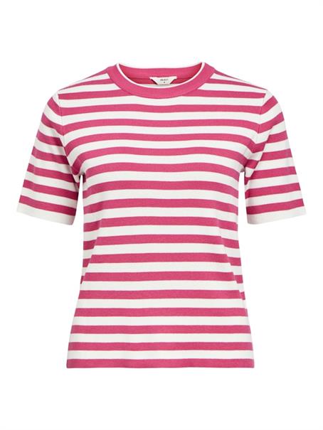OBJESTER S/S NEW KNIT PULLOVER NOOS raspberry sorbet